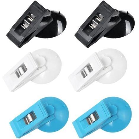 Set di 6 porta biglietti di parcheggio con ventosa, clip per biglietti auto, porta memo per auto e caravan (tre colori)