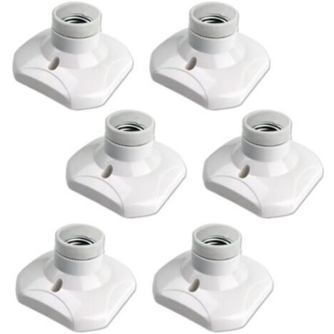 Set di 6 portalampada E27 a vite per soffitto, CA 220-240 V, portalampada per lampadine a LED, base portalampada E27 per plafoniera