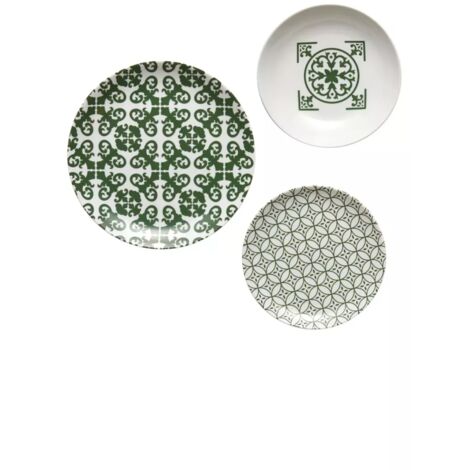 Set di 6 posti tavola in maiolica smeraldo