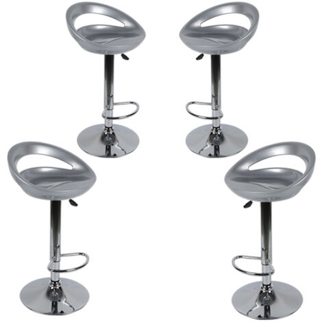 Set di 6 Sedia da bar in ABS grigiosemplice svago in stile europeo