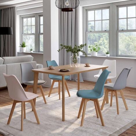 Set 8 sedie per sala da pranzo cucina soggiorno imbottite in pelle finta  marrone