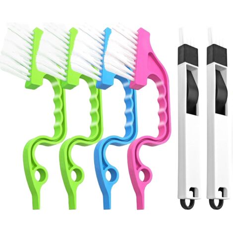 Set di 6 spazzole per la pulizia delle fessure - 2 in 1 - per porte e finestre con persiane