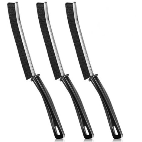 Set di 6 spazzole per la pulizia di fessure e interstizi, spazzole per giunti, spazzole per la pulizia di fessure, spazzole per la pulizia di fessure con setole dure per il bagno (nero, 6 pezzi)