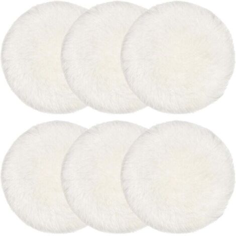 Set di 6 tamponi lucidanti in lana da 125 mm, cappucci lucidanti per levigatrici orbitali casuali, per pavimenti in sughero