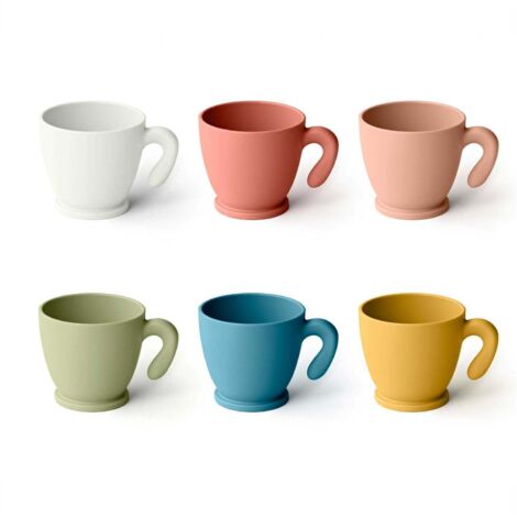 Set di 6 tazzine caffè multicolore