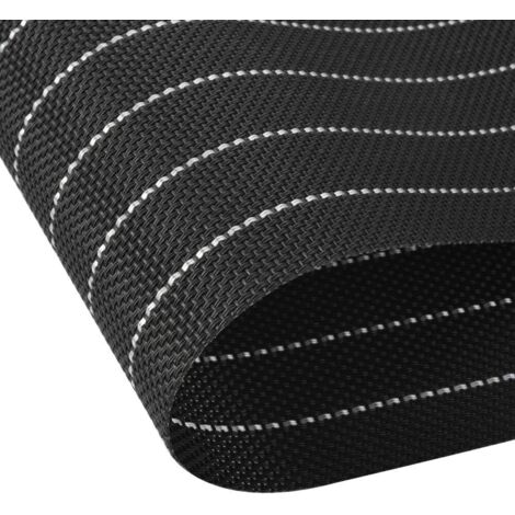 Set di 6 tovagliette, 30 x 45 cm, antiscivolo, lavabili, in PVC, resistenti agli strappi, al calore e alle macchie. Adatte per la cucina e la tavola. Colore nero/marrone.