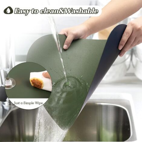 Set di 6 tovagliette rotonde e lavabili in similpelle – Antiscivolo e reversibili – Impermeabili e resistenti al calore – Sottobicchieri inclusi