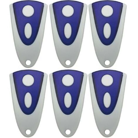 Set di 6 trasmettitori per porte da garage 433,92 MHz compatibili con Novoferm Novotron 502 MAX43-2 Novotron 512 MIX43-2 per Novoferm MNHS433-2