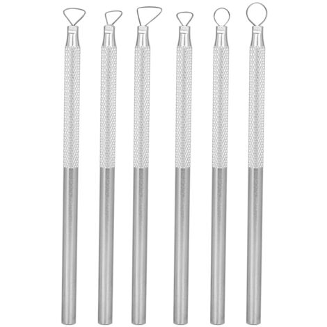 Set di 6 utensili per scultura in lega di alluminio - per argilla, ceramica e incisione
