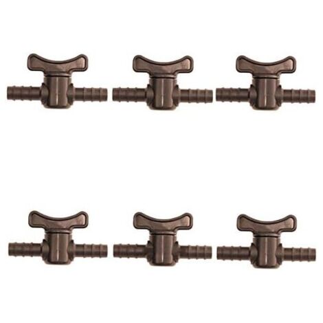 Set di 6 Valvola per Tubo Marrone da 7 mm