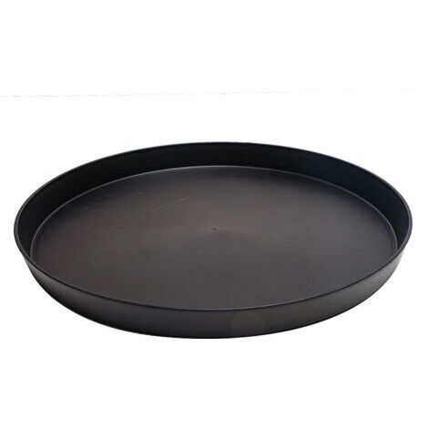 Set di 6 vassoi per piante, vassoi in plastica per l'acqua, vassoi per vasi da fiori da interno, vassoi per vasi da fiori, vaschetta per uccelli, vassoi per la semina, neri, diametro 22,6 cm