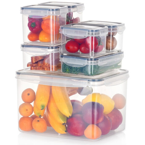 Set di 7 contenitori per alimenti da cucina