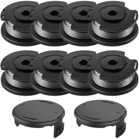 Set di 8 bobine e coperture di ricambio per i modelli ART 23 SL e ART 26 SL, diametro filo 1,6 mm, lunghezza 4,9 m, testine in nylon per i codici F016800569 e F016800385.