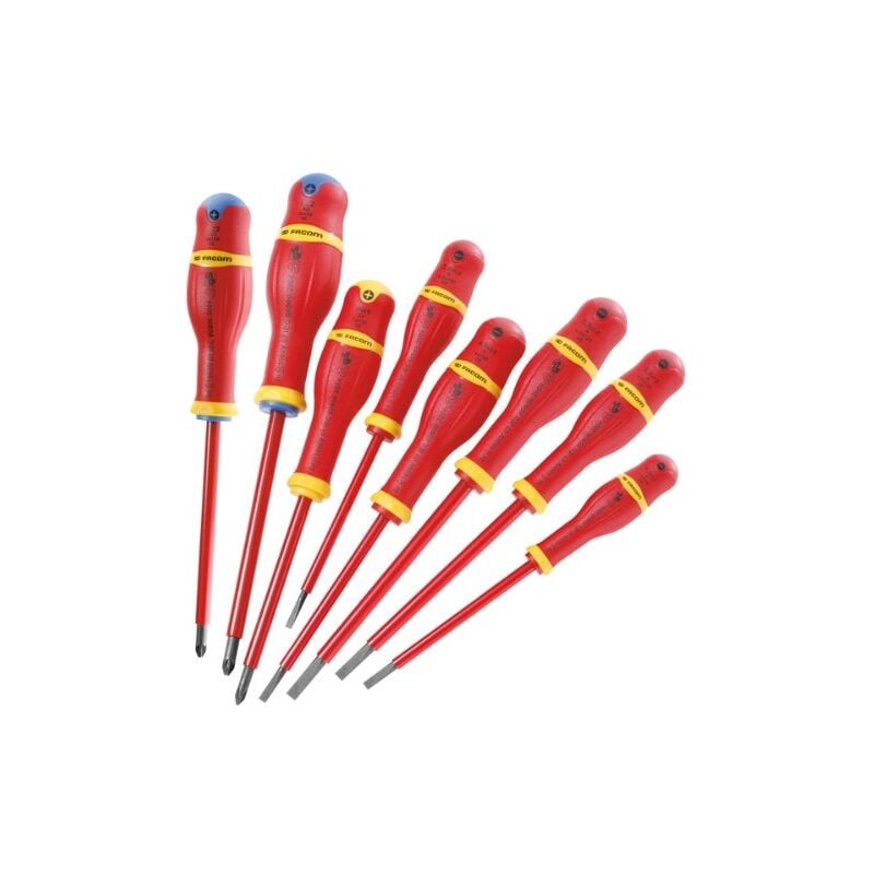Set di 8 cacciaviti Protwist isolati 1000 Volt Facom ATD.J8VE