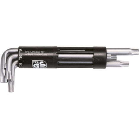 Set di 8 chiavi maschio TORX® lunghe T10 a T50