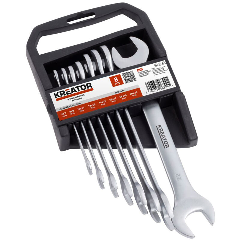 Set di 8 chiavi a pipa da 6 a 22mm Kreator