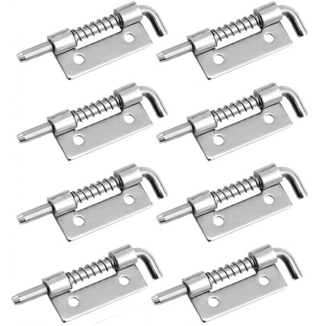 Set di 8 chiusure a molla in acciaio inox 304, chiusure compatte in acciaio inox 304 con apertura a destra per porte, armadi o contenitori