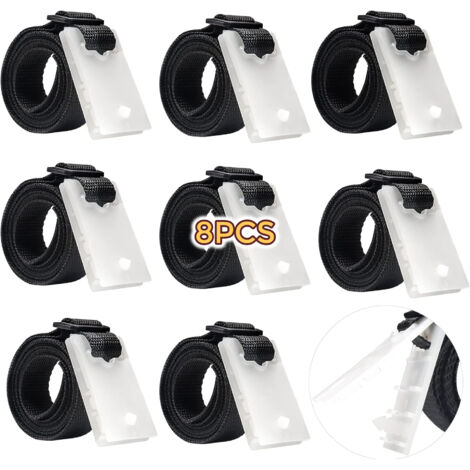 Set di 8 cinghie di fissaggio, accessori per avvolgitori per coperture solari, set di ruote per ombrelloni, cinghie di serraggio per coperture per piscine, per coperture per teli da piscina