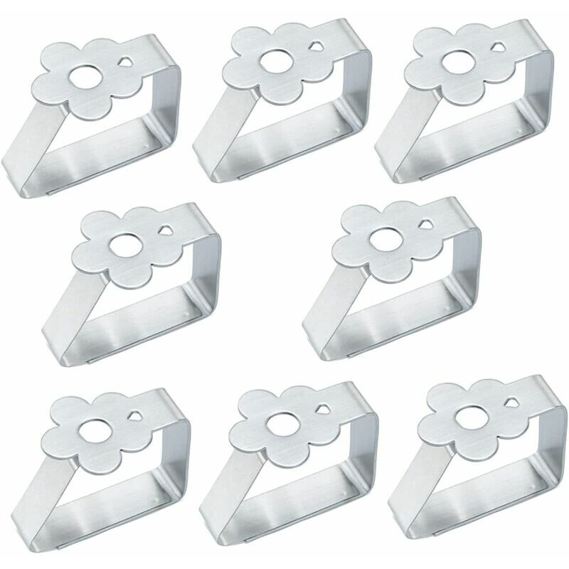 Set di 8 clip per tovaglia in acciaio inossidabile...