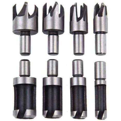 Set di 8 coltelli per fori svasati, set di coltelli per fori in acciaio al carbonio, trapano a perno con artiglio, apri fori per lavorazione del legno