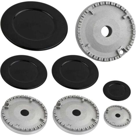 Set di 8 coprispartifiamma, bruciatori per fornelli a gas, coprispartifiamma a corona per piani cottura Ariston, Indesit, Samet, Nardi