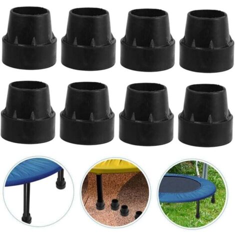 Set di 8 cuscinetti per piedi per trampolino, accessori, tappi in gomma per pali per trampolino, manicotti in gomma per trampolino, riparazione trampolino, piedini per trampolino