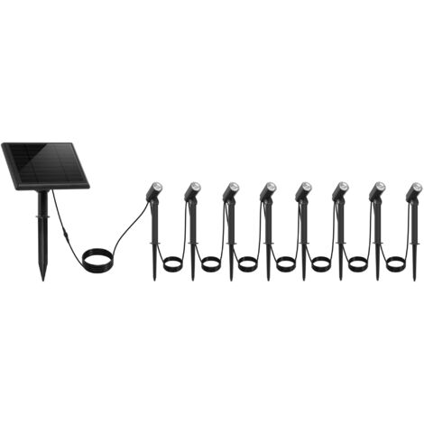 Set di 8 faretti solari LED H27cm MINI ROUNDY