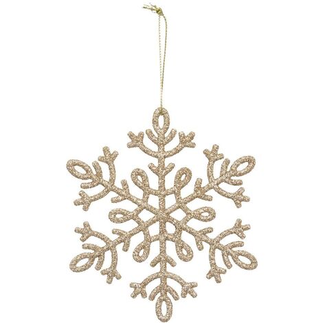 Set di 8 fiocchi di neve in plastica dorata da 10 cm - Feeric lights & christmas