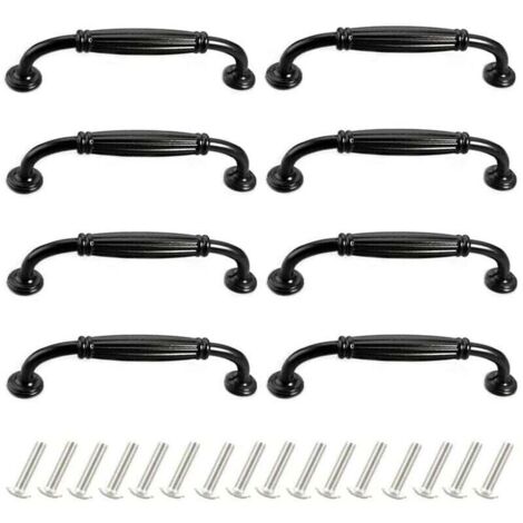 Set di 8 maniglie per porte di mobili in lega di alluminio da 96 mm per armadi e cassetti, stile moderno, con viti