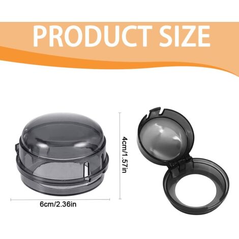 Set di 8 manopole per fornelli a prova di bambino, con retro adesivo, non è necessario smontare le manopole, adatte a manopole per fornelli con un diametro massimo di 4,2 cm, resistenti al calore, pro