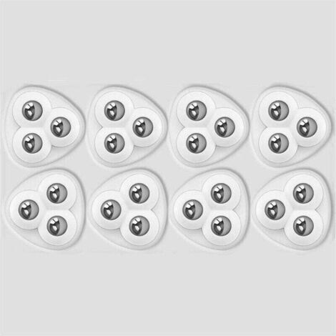Set di 8 mini rotelle universali autoadesive per piccoli elettrodomestici, compatibili con macchine da caffè, friggitrici ad aria, piccoli mobili e contenitori.