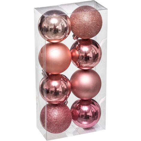 Set di 8 palline d.7cm rosa - Feeric lights & christmas