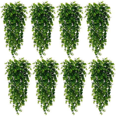 Set di 8 piante artificiali di ragno, con tralci di edera da 75 cm, resistenti ai raggi UV, adatte per camere da letto, soggiorni e pareti.