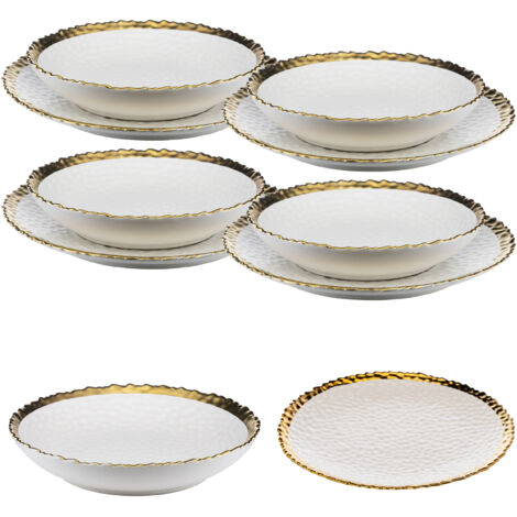 Set di 8 piatti Kati in oro bianco