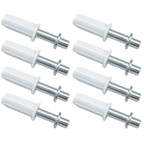 Set di 8 porte pieghevoli KZQ, guarnizioni per porte pieghevoli per armadi, perno superiore, a molla (bianco)