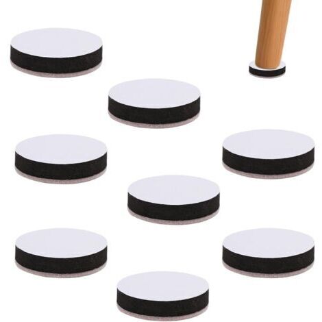 Set di 8 rialzi autoadesivi per mobili - Per tavoli, sedie, divani, letti, armadi - Altezza: 6 cm - Altezza: 1,65 cm