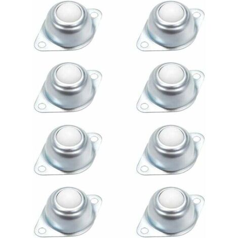 Set di 8 rotelle di trasferimento con cuscinetti a sfera, rotelle universali per mobili, cuscinetti a sfera in nylon per dispositivi di trasferimento o trasporto.