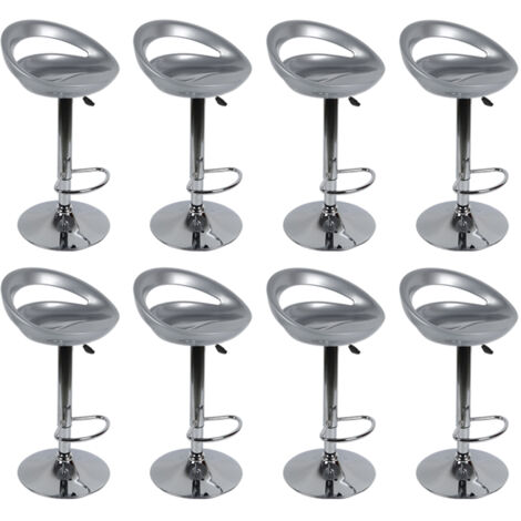 Set di 8 Sedia da bar in ABS grigio semplice svago in stile europeo