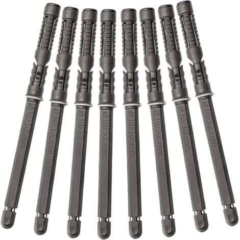 Set di 8 staffe a scomparsa per mensole galleggianti, supporti invisibili per mensole a parete, supporto resistente per mensole fai-da-te, pannello galleggiante (10x100 mm)