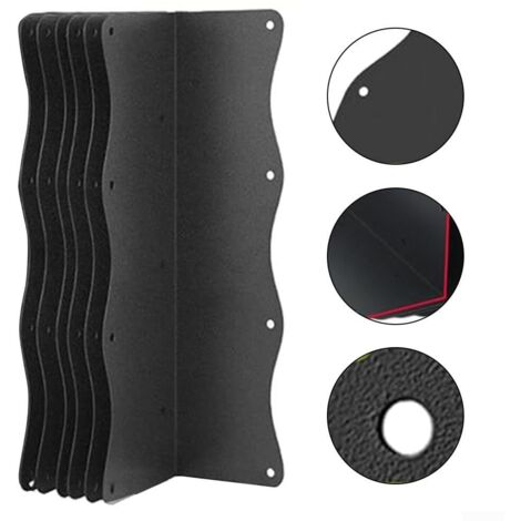 Set di 8 staffe angolari in metallo a forma di L per aiuole rialzate con bordo ondulato e doppi fori per viti per un forte rinforzo