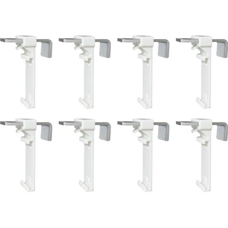 Set di 8 staffe di serraggio per tende a rullo doppie, tende doppie senza foratura, per fissaggio e incollaggio, come accessorio di ricambio per il fissaggio a una finestra fissa in PVC