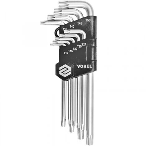 Set di 9 chiavi a brugola torx t10-t50 56478 vorel