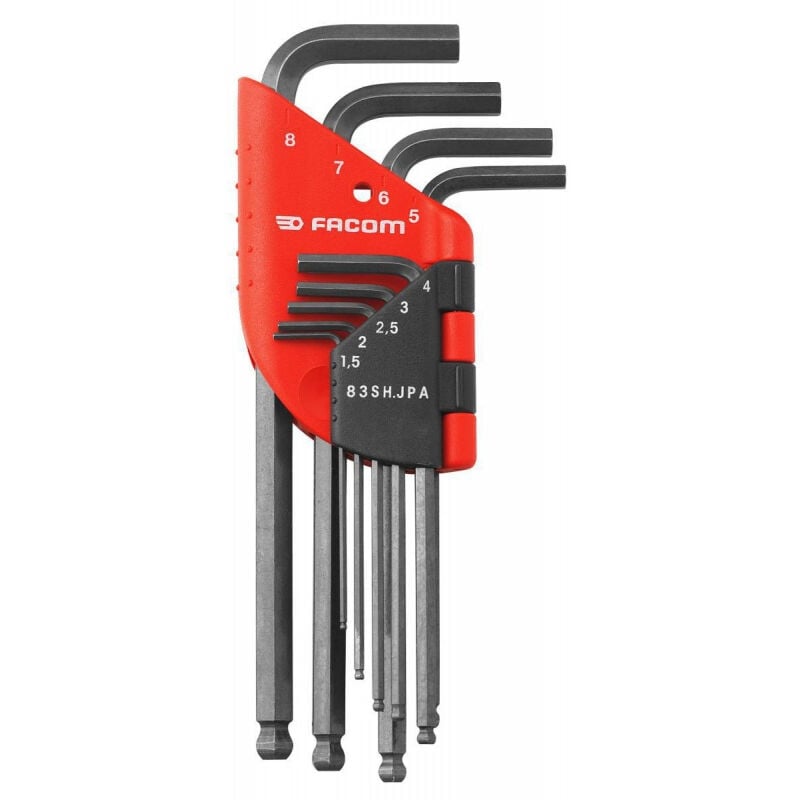 Set di 9 chiavi a testa sferica lunga Facom