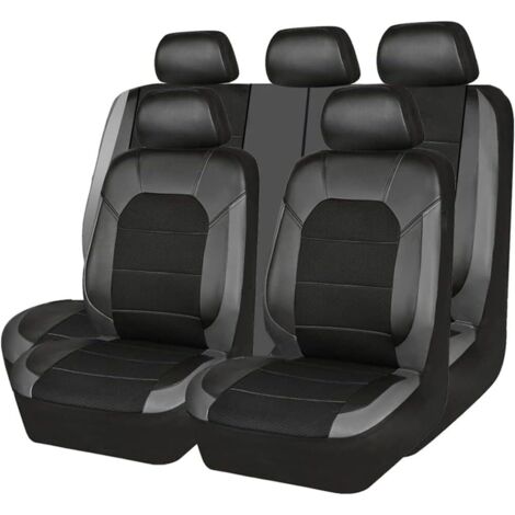 Coprisedili per auto, 2 pezzi, colore: nero, con teschio rosa, universale, per sedili anteriori, adatti per la maggior parte delle auto, SUV, berlina, camion