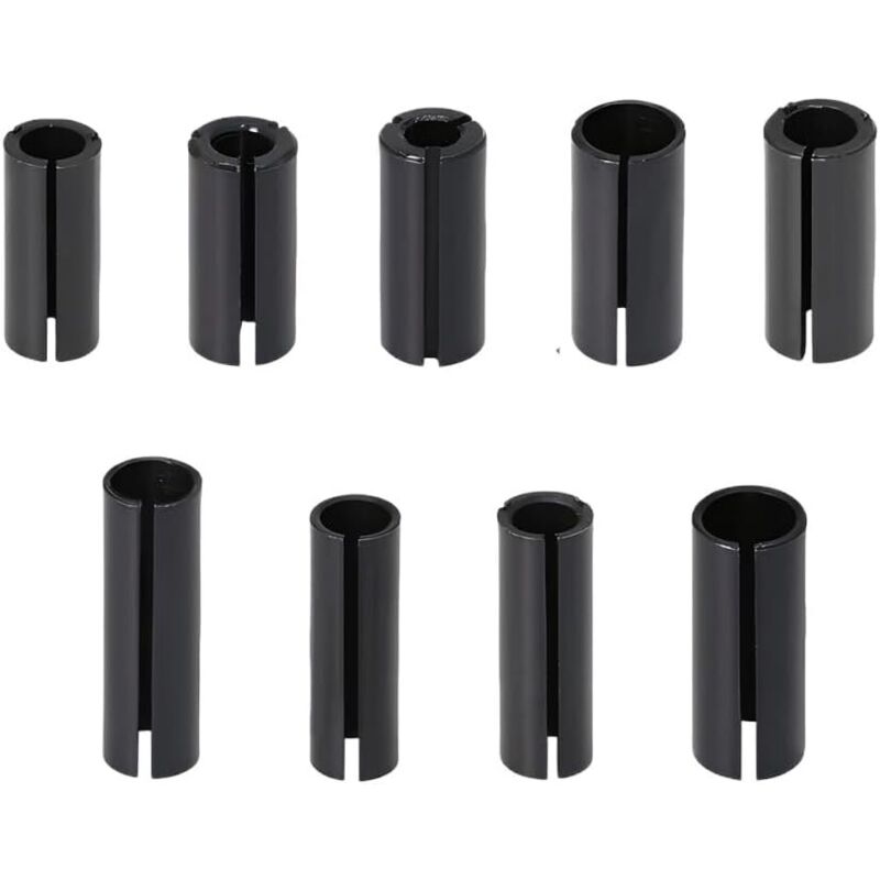 Set di 9 manicotti di riduzione per fresatrice - Pinza - 9 misure - Pinza per mandrino - Asta adattatore per fresatrice - Bussola per pinza per