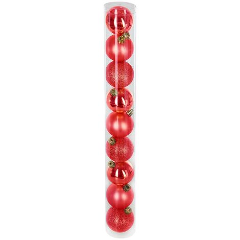 Set di 9 palline d.6cm rosso - Feeric lights & christmas