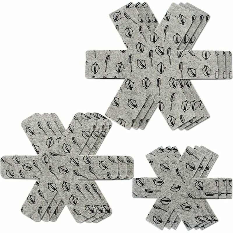 FVO - Set di 9 protezioni per padelle e casseruole...