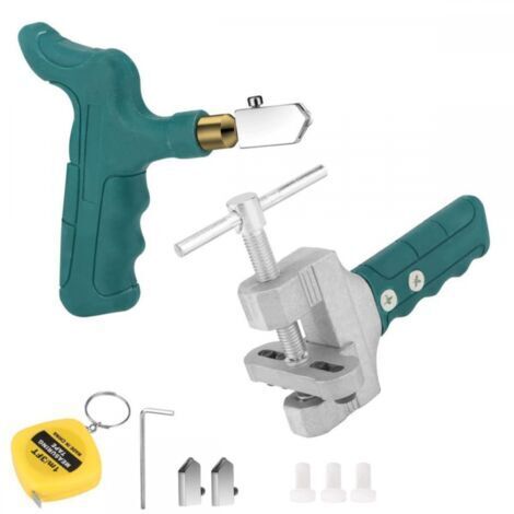 Set di 9 utensili manuali per il taglio del vetro, strumenti per il taglio di piastrelle, set di taglio del vetro diamantato, kit di utensili manuali per il taglio di specchi, finestre e pallet.
