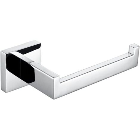 Set di accessori da bagno in cromo lucido, porta carta igienica e portasciugamani in acciaio inox.