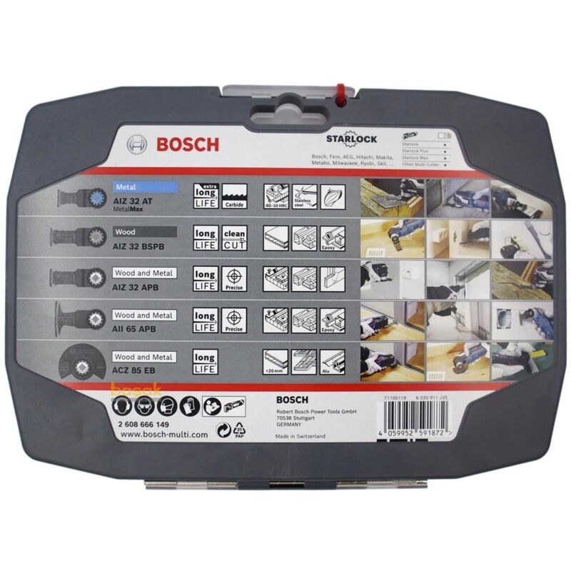 Set di accessori MT Bosch, 5 pezzi, Ideale per utensili di alta precisione, durevoli ed efficienti, perfetti per l'uso professionale e i progetti più